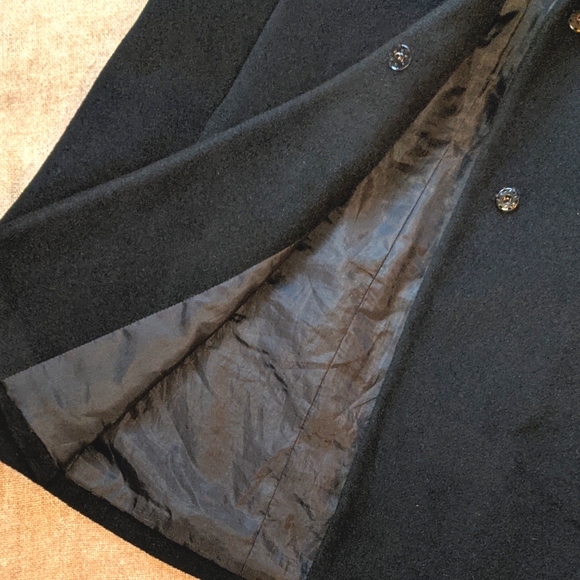 Bill Blass Luxury Black Angora & Wool Coat Sz8 - Picture 7 of 15